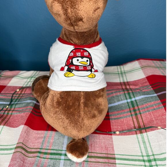Build A Bear Rudolph The Red Nosed Reindeer Plush In a PJ Top - Picture 4 of 4